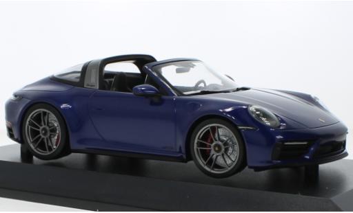 Coche miniatura Porsche 992 Targa 1/18 Minichamps 911  4 GTS metallise azul 2021 Porsche 992 Targa 1/18 Minichamps 911  4 GTS metallise azul 2021 coche miniatura