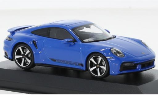 Porsche 992 Turbo s 1/43 Minichamps 911  Turbo S azul 2020 coche miniatura