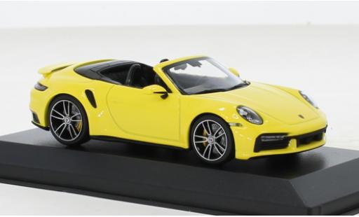Coche miniatura Porsche 992 Turbo s 1/43 Minichamps 911  Turbo S Cabriolet amarillo 2020 Porsche 992 Turbo s 1/43 Minichamps 911  Turbo S Cabriolet amarillo 2020 coche miniatura