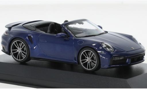 Porsche 992 Turbo s 1/43 Minichamps 911  Turbo S cabriolet metallise azul foncé 2020 coche miniatura