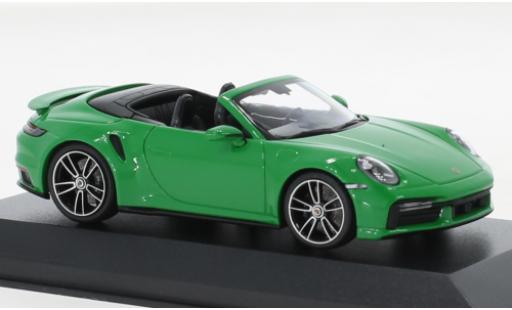 Coche miniatura Porsche 992 Turbo s 1/43 Minichamps 911  Turbo S cabriolet verde 2020 Porsche 992 Turbo s 1/43 Minichamps 911  Turbo S cabriolet verde 2020 coche miniatura