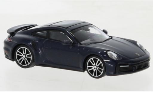 Coche miniatura Porsche 992 Turbo s 1/87 Minichamps 911  Turbo S metallise azul foncé 2020 Porsche 992 Turbo s 1/87 Minichamps 911  Turbo S metallise azul foncé 2020 coche miniatura
