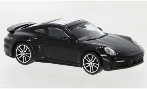 Coche miniatura Porsche 992 Turbo s 1/87 Minichamps 911  Turbo S negro 2020 Porsche 992 Turbo s 1/87 Minichamps 911  Turbo S negro 2020 coche miniatura