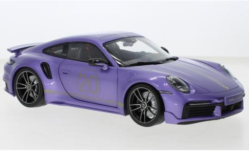 Coche miniatura Porsche 992 Turbo s 1/18 Minichamps 911  Turbo S Sport Design purpura 2021 Porsche 992 Turbo s 1/18 Minichamps 911  Turbo S Sport Design purpura 2021 coche miniatura