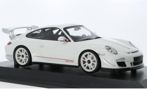 Porsche 997 GT3 RS 1/18 Minichamps 911 (/II) 4.0 blanche 2011 coche miniatura