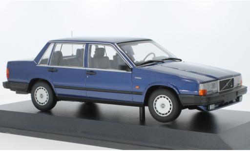 Coche miniatura Volvo 740 1/18 Minichamps GL metallise azul foncé 1986 Volvo 740 1/18 Minichamps GL metallise azul foncé 1986 coche miniatura