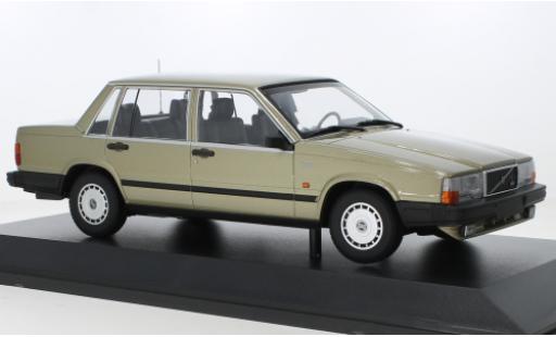 Coche miniatura Volvo 740 1/18 Minichamps GL metallise doré 1986 Volvo 740 1/18 Minichamps GL metallise doré 1986 coche miniatura