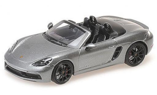 Coche miniatura Porsche Boxster 1/43 Minichamps 718 GTS 4.0 (982) metalico gris 2020 Porsche Boxster 1/43 Minichamps 718 GTS 4.0 (982) metalico gris 2020 coche miniatura