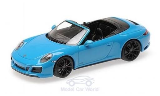 Coche miniatura Porsche 991 GTS 1/43 Minichamps 911 (.2) Carrera 4 GTS Cabriolet azul 2016 Porsche 991 GTS 1/43 Minichamps 911 (.2) Carrera 4 GTS Cabriolet azul 2016 coche miniatura