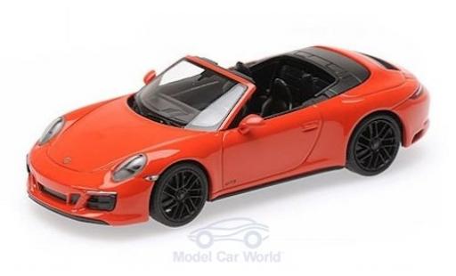Coche miniatura Porsche 991 GTS 1/43 Minichamps 911 (.2) Carrera 4 GTS Cabriolet naranja 2017 Porsche 991 GTS 1/43 Minichamps 911 (.2) Carrera 4 GTS Cabriolet naranja 2017 coche miniatura