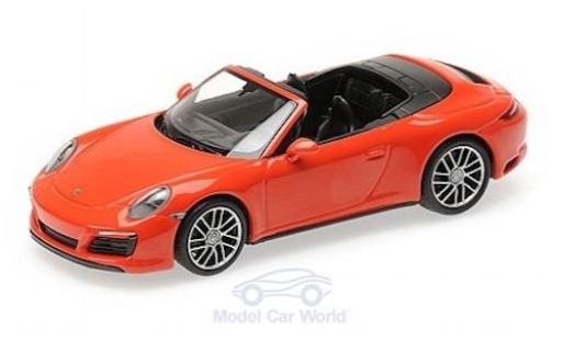 Coche miniatura Porsche 991 4S 1/43 Minichamps 911 (.2) Carrera 4S Cabriolet naranja 2016 Porsche 991 4S 1/43 Minichamps 911 (.2) Carrera 4S Cabriolet naranja 2016 coche miniatura