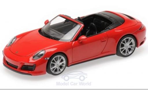 Coche miniatura Porsche 991 4S 1/43 Minichamps 911 (.2) Carrera 4S Cabriolet rojo 2016 Porsche 991 4S 1/43 Minichamps 911 (.2) Carrera 4S Cabriolet rojo 2016 coche miniatura