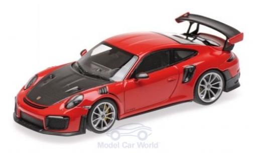 Coche miniatura Porsche 991 GT2 RS 1/43 Minichamps 911 (.2) GT2 RS rojo/negro 2018 Porsche 991 GT2 RS 1/43 Minichamps 911 (.2) GT2 RS rojo/negro 2018 coche miniatura