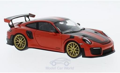 Coche miniatura Porsche 991 GT2 RS 1/43 Minichamps 911 (.2) GT2RS naranja 2018 Weissach Package Porsche 991 GT2 RS 1/43 Minichamps 911 (.2) GT2RS naranja 2018 Weissach Package coche miniatura