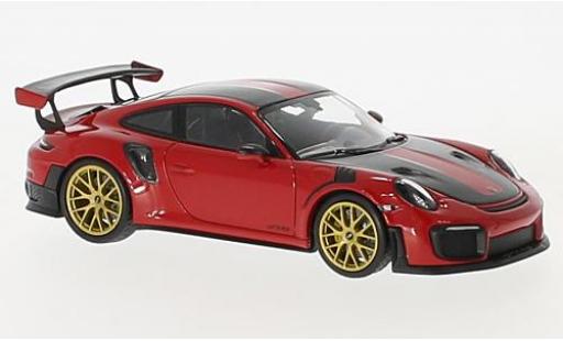 Coche miniatura Porsche 991 GT2 RS 1/43 Minichamps 911 (.2) GT2RS rojo/carbon 2018 Weissachpaket Porsche 991 GT2 RS 1/43 Minichamps 911 (.2) GT2RS rojo/carbon 2018 Weissachpaket coche miniatura