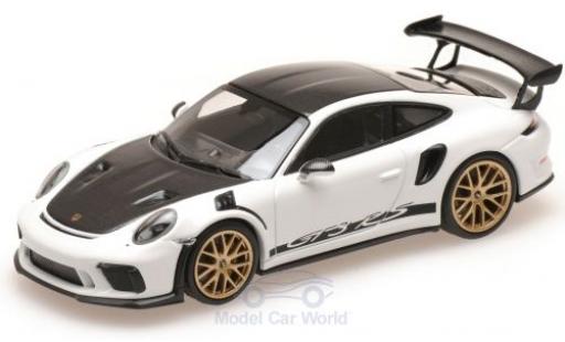 Coche miniatura Porsche 991 GT3 RS 1/43 Minichamps 911 (.2) GT3 RS blanco/carbon 2018 mit Weissach Paket Porsche 991 GT3 RS 1/43 Minichamps 911 (.2) GT3 RS blanco/carbon 2018 mit Weissach Paket coche miniatura
