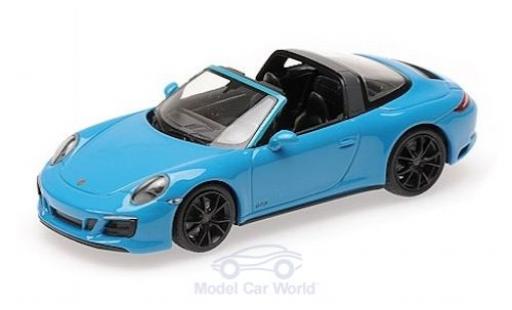 Coche miniatura Porsche 991 Targa 1/43 Minichamps 911 (.2) Targa 4 GTS azul 2016 Porsche 991 Targa 1/43 Minichamps 911 (.2) Targa 4 GTS azul 2016 coche miniatura