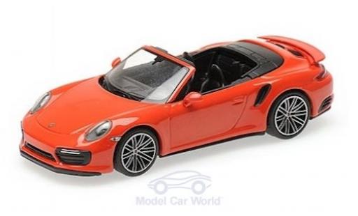 Coche miniatura Porsche 991 Turbo S 1/43 Minichamps 911 (.2) Turbo S Cabriolet naranja 2016 Porsche 991 Turbo S 1/43 Minichamps 911 (.2) Turbo S Cabriolet naranja 2016 coche miniatura