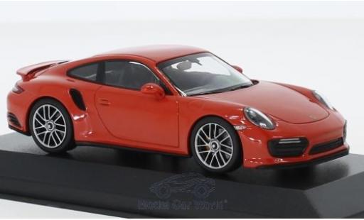 Coche miniatura Porsche 991 Turbo S 1/43 Minichamps 911 (.2) Turbo S naranja 2017 Porsche 991 Turbo S 1/43 Minichamps 911 (.2) Turbo S naranja 2017 coche miniatura