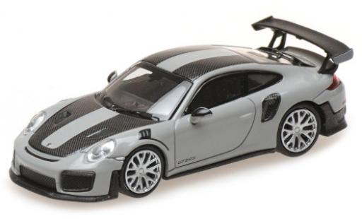 Coche miniatura Porsche 991 GT2 RS 1/87 Minichamps 911 () GT2 RS gris 2018 avec Carbon-Streifen Porsche 991 GT2 RS 1/87 Minichamps 911 () GT2 RS gris 2018 avec Carbon-Streifen coche miniatura