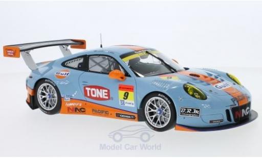 Porsche 991 GT3 R 1/18 Minichamps 911 () GT3 R No.9 Pacific With Gulf Racing Gulf Super GT 300 2017 L. Jono/M. Kyosuke coche miniatura