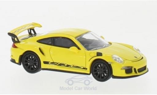 Coche miniatura Porsche 991 GT3 RS 1/87 Minichamps 911 () GT3 RS amarillo/negro 2013 Porsche 991 GT3 RS 1/87 Minichamps 911 () GT3 RS amarillo/negro 2013 coche miniatura