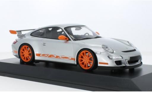 Coche miniatura Porsche 991 GT3 RS 1/18 Minichamps 911  silber/naranja 2007 1:18 Porsche 991 GT3 RS 1/18 Minichamps 911  silber/naranja 2007 1:18 coche miniatura
