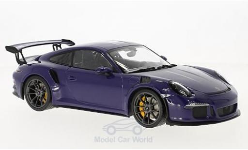 Porsche 991 GT3 RS 1/18 Minichamps 911 () GT3 RS purpura 2015 coche miniatura