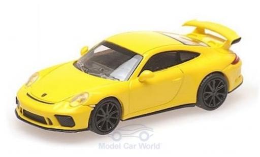 Coche miniatura Porsche 991 GT3 1/87 Minichamps 911 ( II) GT3 amarillo 2017 Porsche 991 GT3 1/87 Minichamps 911 ( II) GT3 amarillo 2017 coche miniatura