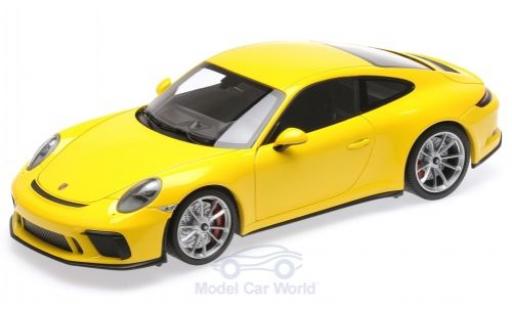Coche miniatura Porsche 991 GT3 1/18 Minichamps 911 (.II) GT3 Touring amarillo 2018 Porsche 991 GT3 1/18 Minichamps 911 (.II) GT3 Touring amarillo 2018 coche miniatura