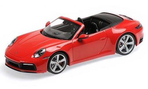 Coche miniatura Porsche 992 4S 1/18 Minichamps 911 () Carrera 4S Cabriolet rojo 2019 Porsche 992 4S 1/18 Minichamps 911 () Carrera 4S Cabriolet rojo 2019 coche miniatura