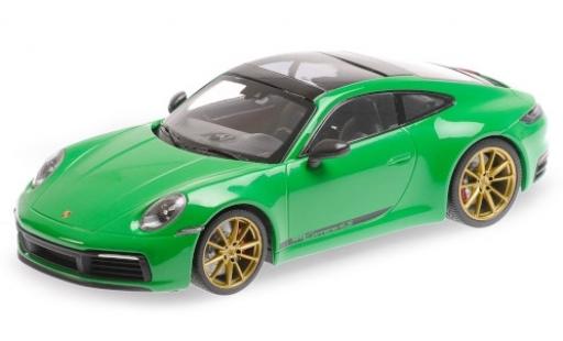 Porsche 992 4S 1/18 Minichamps 911 () Carrera 4S verde 2019 coche miniatura