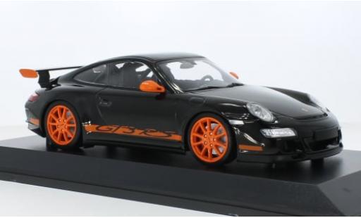 Coche miniatura Porsche 997 GT3 RS 1/18 Minichamps 911  schwarz/naranja 2007 1:18 Porsche 997 GT3 RS 1/18 Minichamps 911  schwarz/naranja 2007 1:18 coche miniatura
