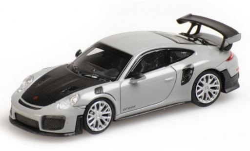 Coche miniatura Porsche 991 GT2 RS 1/87 Minichamps 911 GT2 RS gris 2018 avec Carbon-Capot Porsche 991 GT2 RS 1/87 Minichamps 911 GT2 RS gris 2018 avec Carbon-Capot coche miniatura