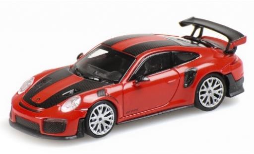 Coche miniatura Porsche 991 GT2 RS 1/87 Minichamps 911 GT2 RS rojo 2018 avec Carbon-Streifen Porsche 991 GT2 RS 1/87 Minichamps 911 GT2 RS rojo 2018 avec Carbon-Streifen coche miniatura