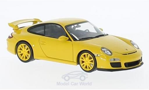 Coche miniatura Porsche 997 GT3 1/43 Minichamps 911 GT3 amarillo 2009 mit amarilloen Felgen Porsche 997 GT3 1/43 Minichamps 911 GT3 amarillo 2009 mit amarilloen Felgen coche miniatura