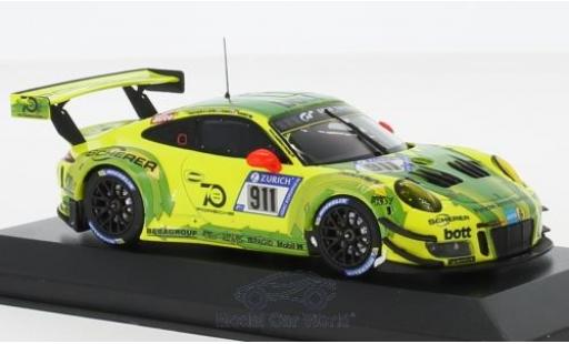 Coche miniatura Porsche 991 GT3 R 1/43 Minichamps 911 GT3 R () No.911 Manthey Racing 24h Nürburgring 2018 K.Estre/R.Dumas/J.Vanthoor/E.Bamber Porsche 991 GT3 R 1/43 Minichamps 911 GT3 R () No.911 Manthey Racing 24h Nürburgring 2018 K.Estre/R.Dumas/J.Vanthoor/E.Bamber coche miniatura