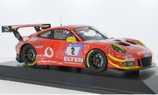 Porsche 991 GT3 R 1/18 Minichamps 911 GT3 R No.2 Gigaspeed Team Getspeed Vodafone 24h Nürburgring 2018 S.Jans/M.Böckmann/J.E.Slooten/L.Luhr coche miniatura