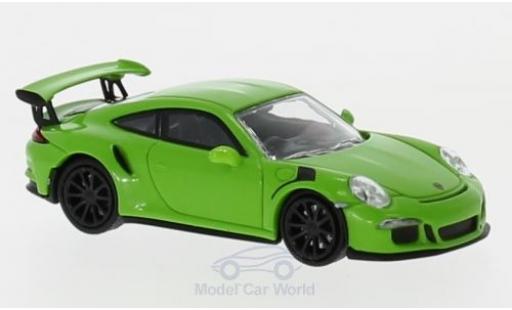 Coche miniatura Porsche 991 GT3 RS 1/87 Minichamps 911 GT3 RS verde 2015 Porsche 991 GT3 RS 1/87 Minichamps 911 GT3 RS verde 2015 coche miniatura