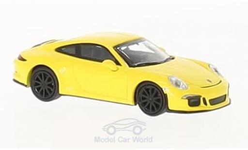 Coche miniatura Porsche 991 R 1/87 Minichamps 911 R amarillo 2016 mit negroen Felgen Porsche 991 R 1/87 Minichamps 911 R amarillo 2016 mit negroen Felgen coche miniatura