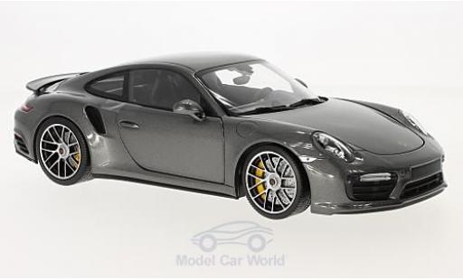Coche miniatura Porsche 991 Turbo S 1/18 Minichamps 911 Turbo S metalico gris 2016 Porsche 991 Turbo S 1/18 Minichamps 911 Turbo S metalico gris 2016 coche miniatura