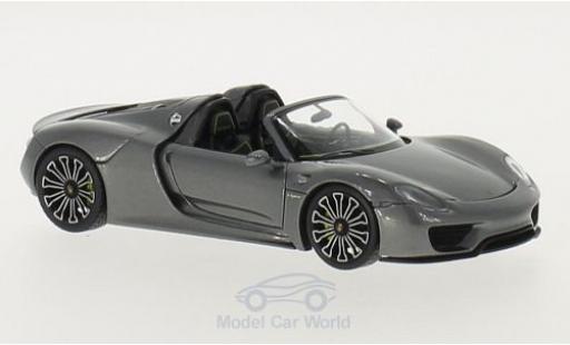 Coche miniatura Porsche 918 1/43 Minichamps Spyder metalico gris 2013 Porsche 918 1/43 Minichamps Spyder metalico gris 2013 coche miniatura