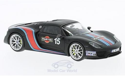 Coche miniatura Porsche 918 2013 1/43 Minichamps Spyder Weissach-Package matt-negro Martini 2013 Porsche 918 2013 1/43 Minichamps Spyder Weissach-Package matt-negro Martini 2013 coche miniatura