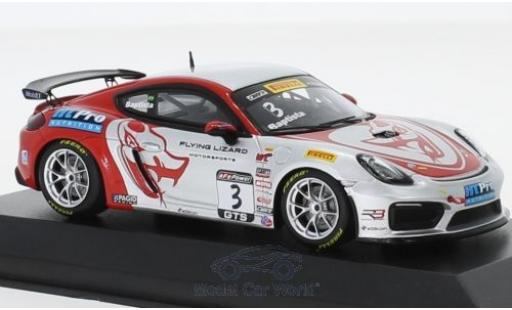 Coche miniatura Porsche Cayman GT4 Clubsport 1/43 Minichamps GT4 Clubsport MR No.3 Flying Lizard Motorsports Pirelli World Challenge 2017 R.Baptista Porsche Cayman GT4 Clubsport 1/43 Minichamps GT4 Clubsport MR No.3 Flying Lizard Motorsports Pirelli World Challenge 2017 R.Baptista coche miniatura