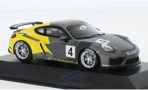 Coche miniatura Porsche Cayman GT4 Clubsport 1/43 Minichamps GT4 Clubsport No.4 2016 Testcar Weissach Porsche Cayman GT4 Clubsport 1/43 Minichamps GT4 Clubsport No.4 2016 Testcar Weissach coche miniatura