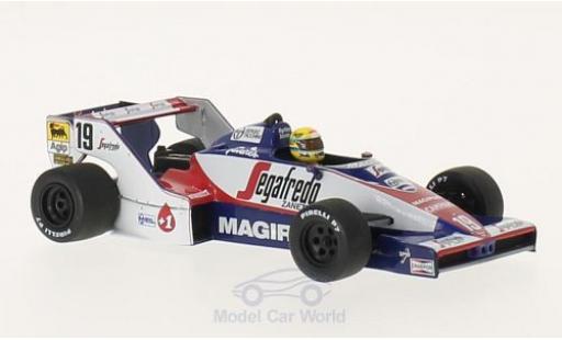 Coche miniatura Toleman HART 1/43 Minichamps Hart TG 183B No.19 Segafredo Formel 1 GP Brasilien 1984 Ayrton Senna Collection A.Senna Toleman HART 1/43 Minichamps Hart TG 183B No.19 Segafredo Formel 1 GP Brasilien 1984 Ayrton Senna Collection A.Senna coche miniatura