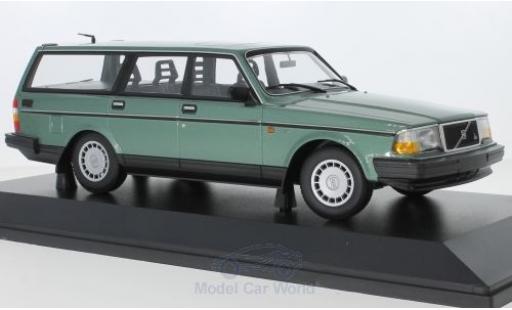 Coche miniatura Volvo 240 1/18 Minichamps GL Break metalico verde 1986 Volvo 240 1/18 Minichamps GL Break metalico verde 1986 coche miniatura
