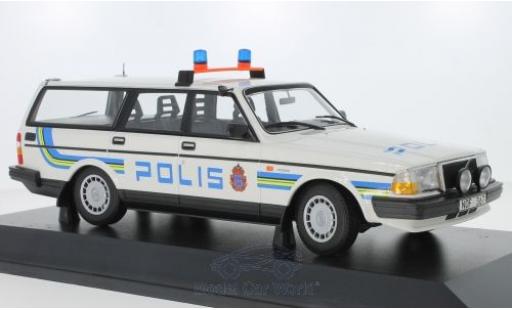 Coche miniatura Volvo 240 1/18 Minichamps GL Break Polis Sweden 1986 Volvo 240 1/18 Minichamps GL Break Polis Sweden 1986 coche miniatura
