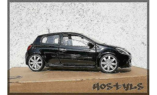 Renault Clio 3 RS 1/18 Solido negro preparee tuning coche miniatura