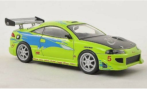 Mitsubishi Eclipse Base 1/43 Greenlight Tuning verde con Dekor Fast & Furious 1995 coche miniatura
